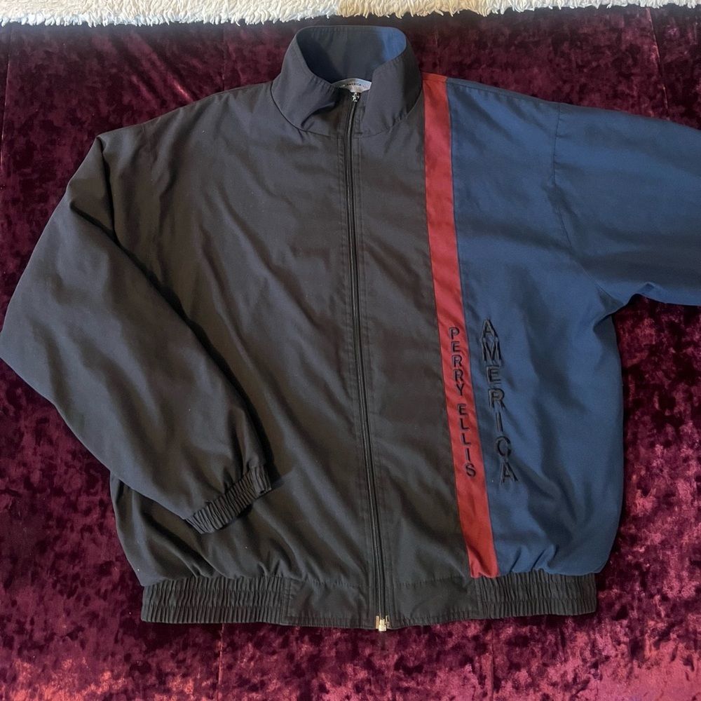Vintage 90s Perry Ellis running jacket